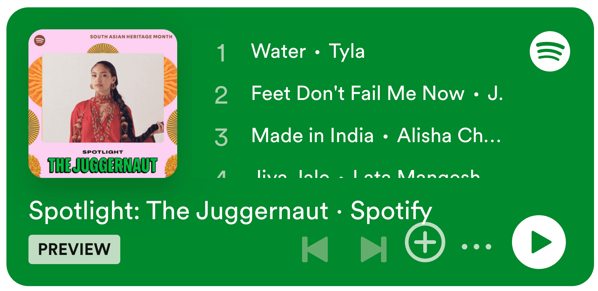 The Juggernaut's Spotify Playlist