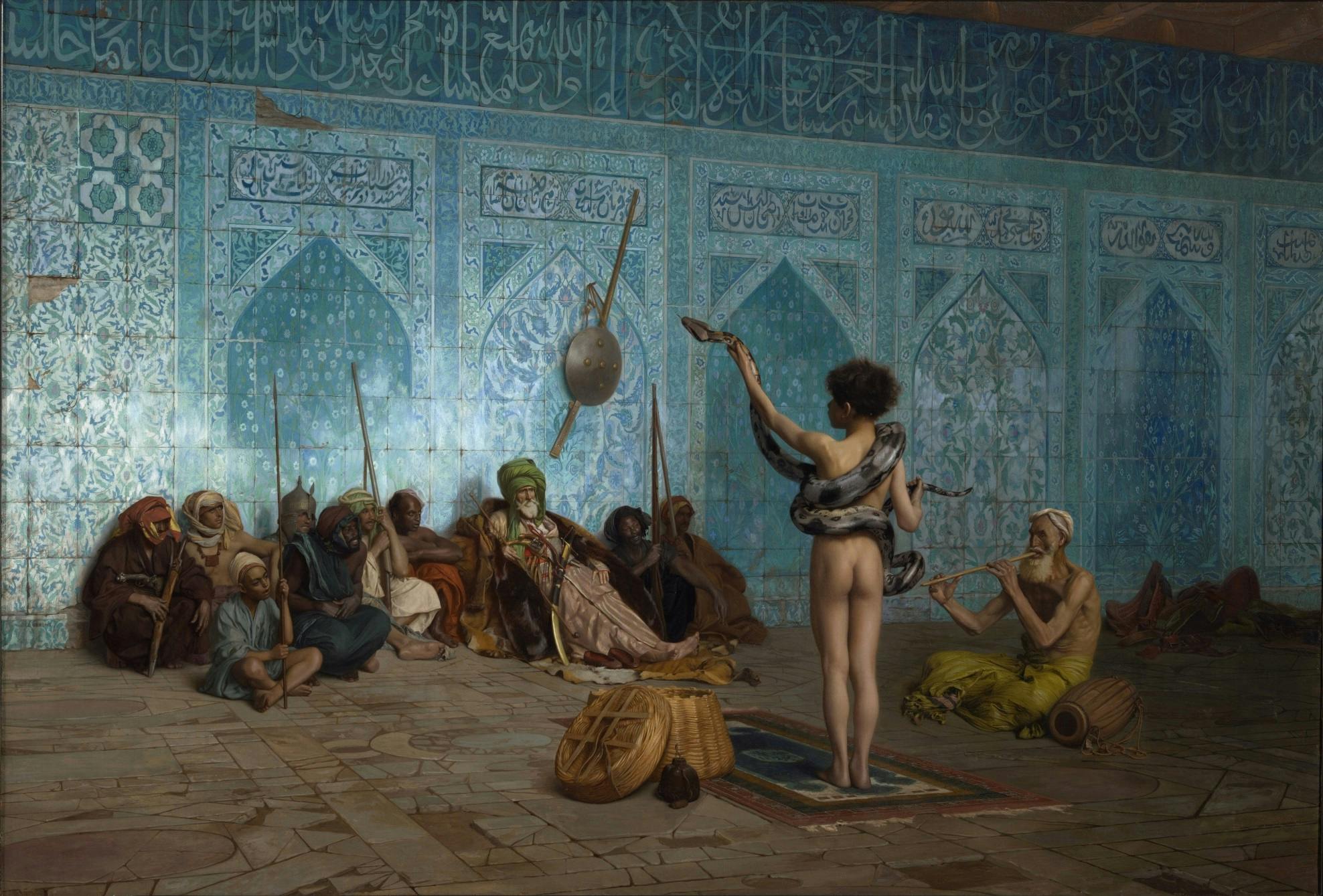 “The Snake Charmer” is an orientalist 19th century painting by French artist Jean-Léon Gérôme. (Wikimedia)