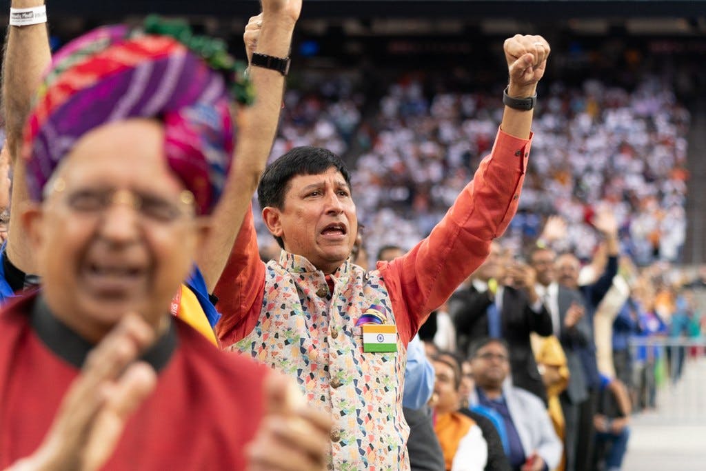 An audience member at the Howdy, Modi! rally at NRG Stadium in Houston, Texas. (Official White House Photo by Shealah Craighead)