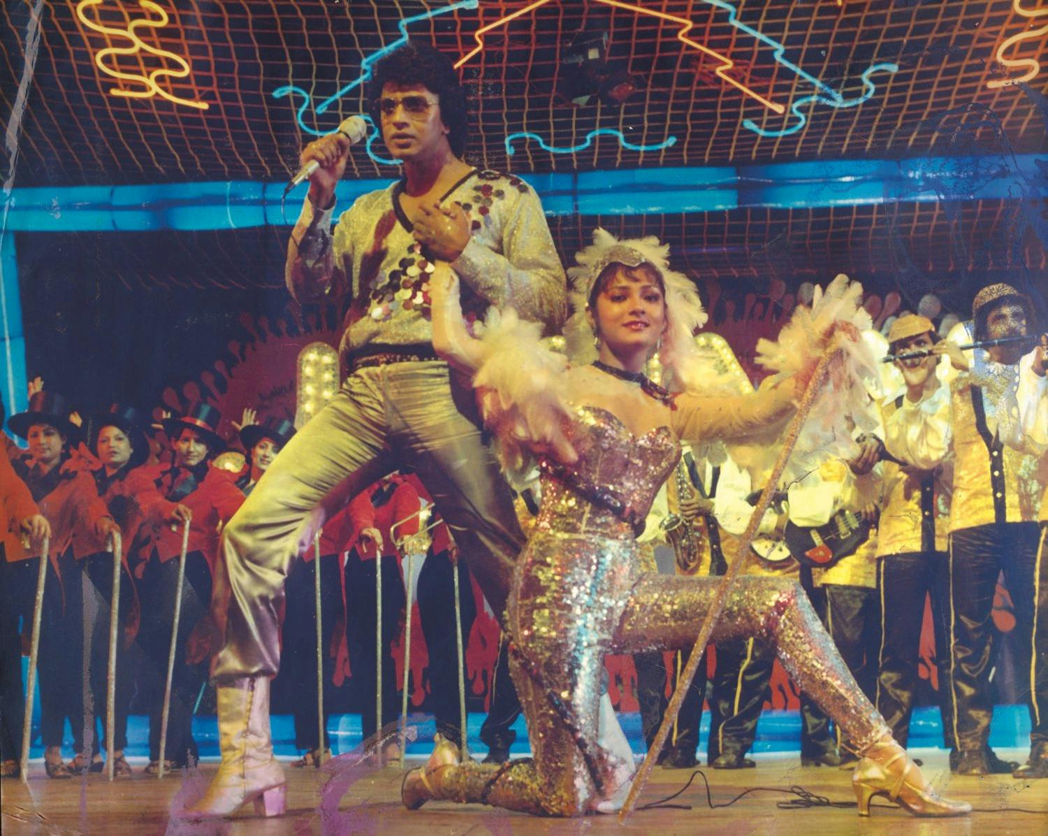 A scene from Disco Dancer (1982)