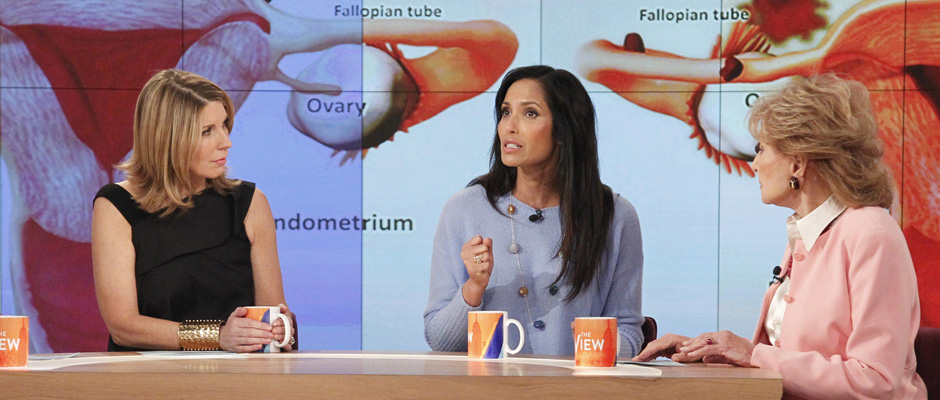 Padma Lakshmi speaking about endometriosis on The View (ABC) 