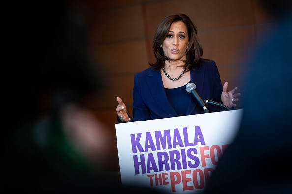 Senator Kamala Harris speaks at her alma mater Howard University. (Getty Images)
