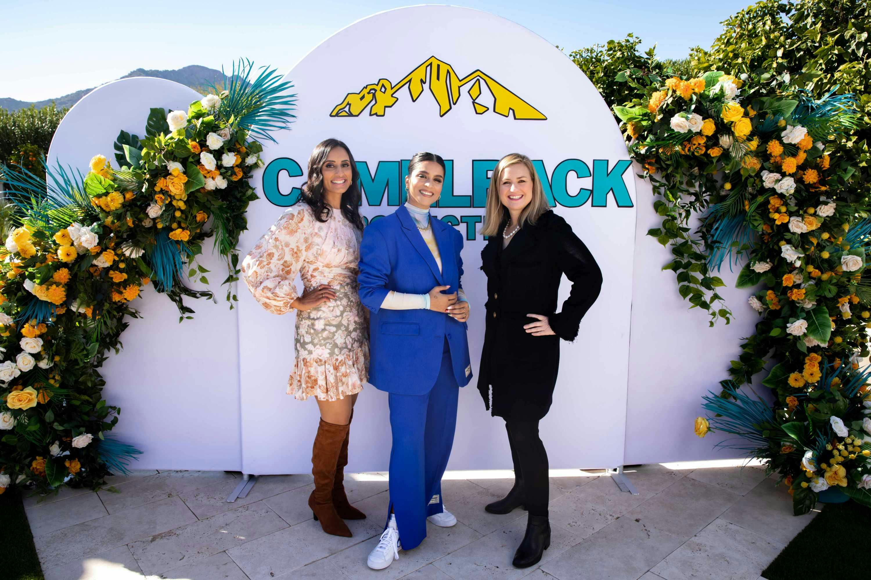 From left to right: Anita Verma-Lallian, Lilly Singh, Mayor Phoenix Mayor Kate Gallego (Camelback Ventures)